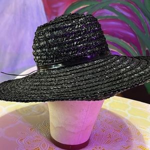 Vintage Ranleugh Black Straw Hat